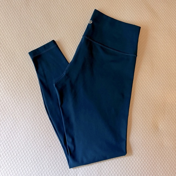 lululemon athletica Pants - Lululemon Wunder Under High Rise Tight 28”‎ Full on Luxtreme Deep Marine Size 10